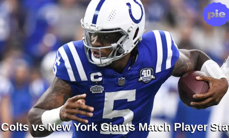 Colts vs New York Giants Match Player Stats